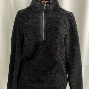 Faux Sherpa Quarter Zipper Pullover